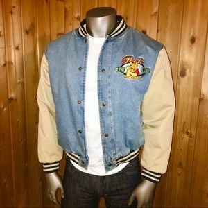Vintage Winnie the Pooh Varsity Denim Jacket M